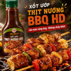 Xốt Ướp Thịt Nướng BBQ HD 220g – Gia Vị Tiện Lợi Cho Tạp Hóa & Quán Nướng