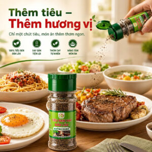 Sỉ Tiêu Đen Xay Đắk Lắk Huỳnh Dung – Nguồn Gia Vị Sạch Giá Gốc Nhà Máy