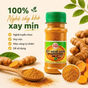 Bột Nghệ Vàng 40g – Gia Vị Tự Nhiên Dễ Bán Cho Tạp Hóa & Cửa Hàng Thực Phẩm