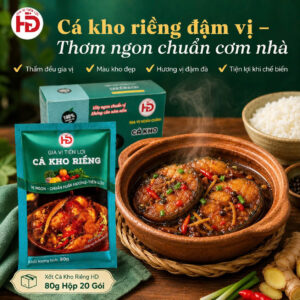 Sỉ Gói Xốt Cá Kho Riềng HD Spices 80g – Chiết Khấu Sâu, Vòng Quay Vốn Nhanh