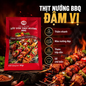 Gia Vị Ướp Thịt Nướng BBQ HD 80g – Gói Xốt Đa Dụng, Dễ Tư Vấn, Phù Hợp Nhập Sỉ