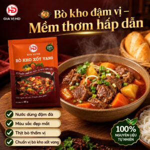 Sỉ Gia Vị Bò Kho Xốt Vang HD 80g Hộp 20 Gói Cho Quán Ăn, Tạp Hóa Và Đại Lý