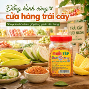 Muối Tép HD 70g – Hũ Gia Vị Chấm Trái Cây, Rau Củ Và Đồ Ăn Vặt