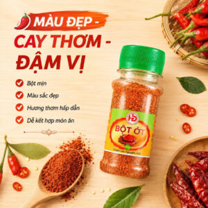 Sỉ Bột Ớt Huỳnh Dung 40g – Gia Vị Cay Cho Tạp Hóa, Quán Ăn & Cửa Hàng Thực Phẩm