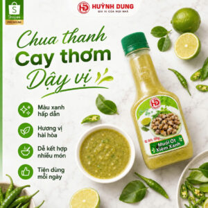 Sỉ Muối Ớt Xiêm Xanh HD (150g & 250g) – Nước Chấm Chua Cay Cho Tạp Hóa, Quán Hải Sản